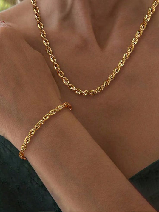 Twisted Gold Bracelet