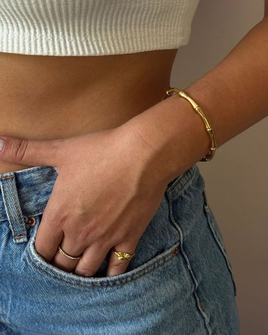 Bamboo Gold Bangle