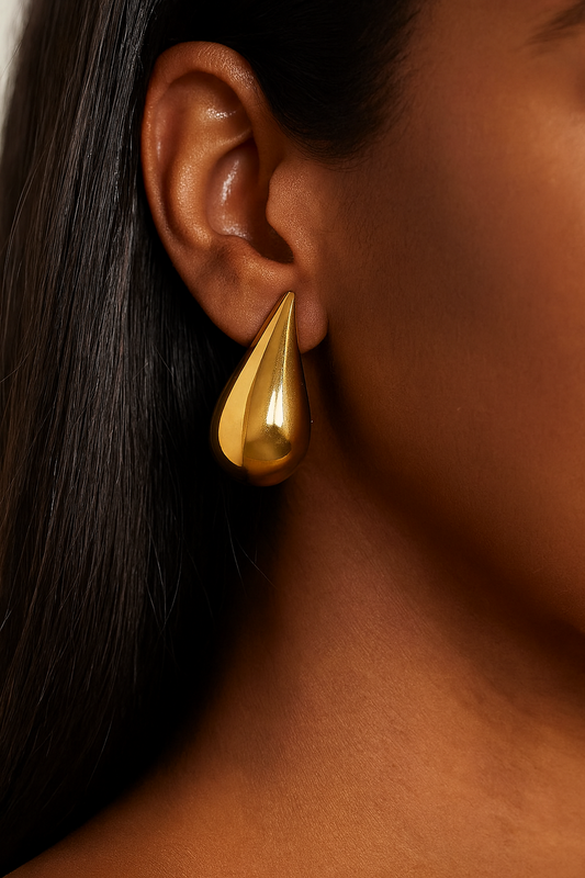 Elongated Hoop Earrings